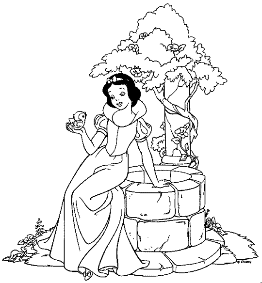 Desenho para colorir e pintar do(a) Branca de Neve e os 7 Anões Desenho do(a)  Branca de Neve e os 7 Anões