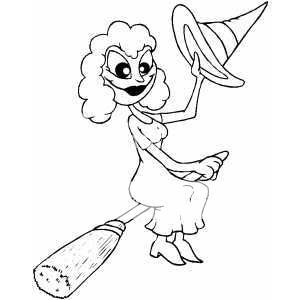 Desenho para colorir e pintar do(a) Bruxa Desenho do(a)  Bruxa