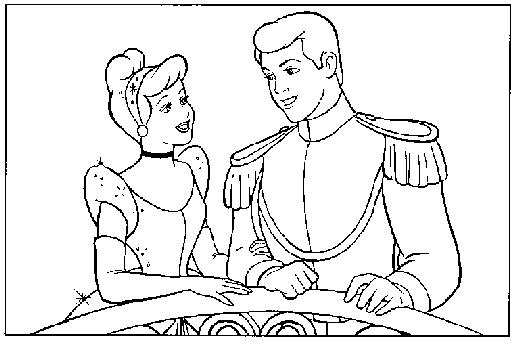 Desenho para colorir e pintar do(a) Cinderela Desenho do(a)  Cinderela