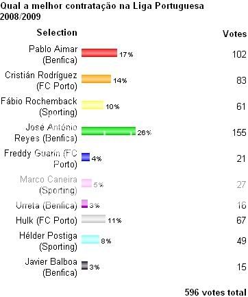 Sondagem Desportugal: Qual a melhor contratacao da Liga Portuguesa 2008/2009