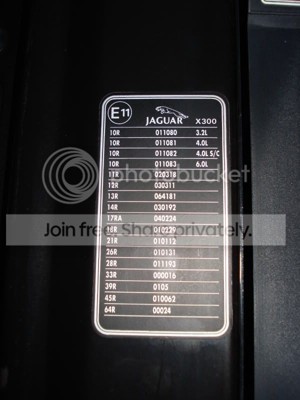 [x300] Help me in one engine bay label - X300 - Jag-lovers Forums